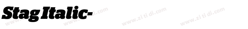 Stag Italic字体转换